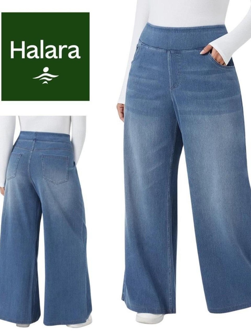 Halara Flex Wide Leg Denim Jeans